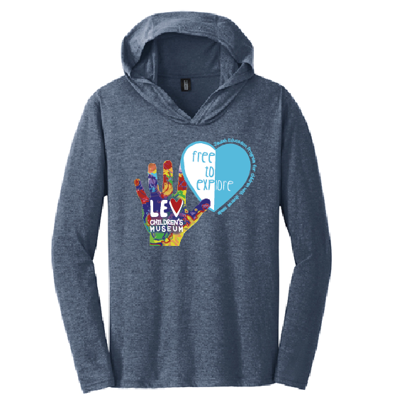 Free to Explore Long Sleeve Hoodie Tee – Navy Frost